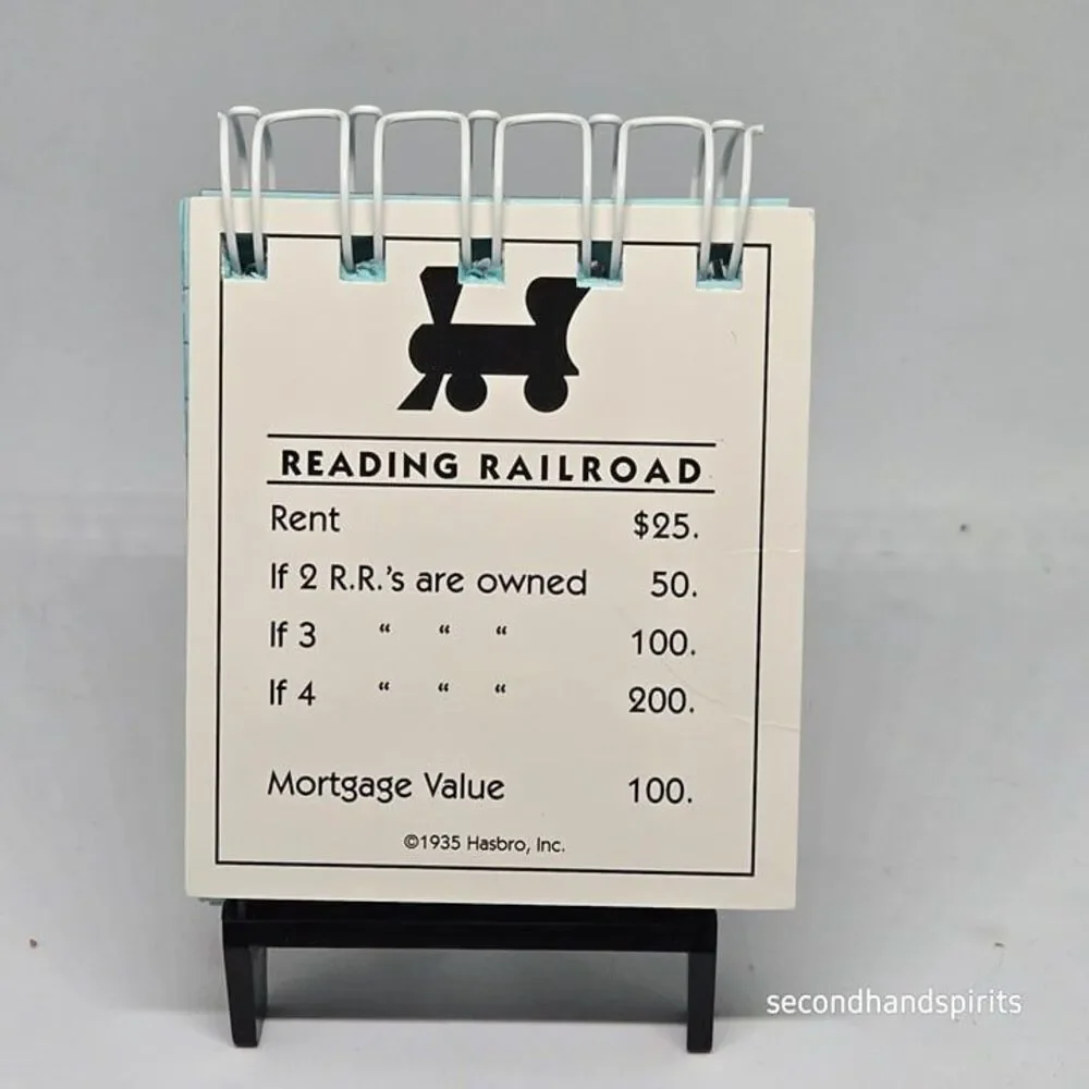 Hand-Assembled Monopoly-Themed Mini Journal - Reading RR